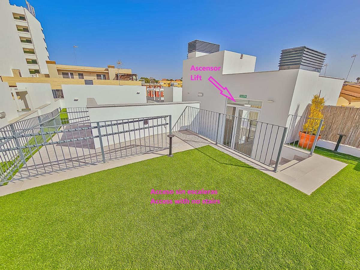 Oceanfront Duplex With A Rooftop Pool And Terrace El Puerto de Santa Maria Ngoại thất bức ảnh